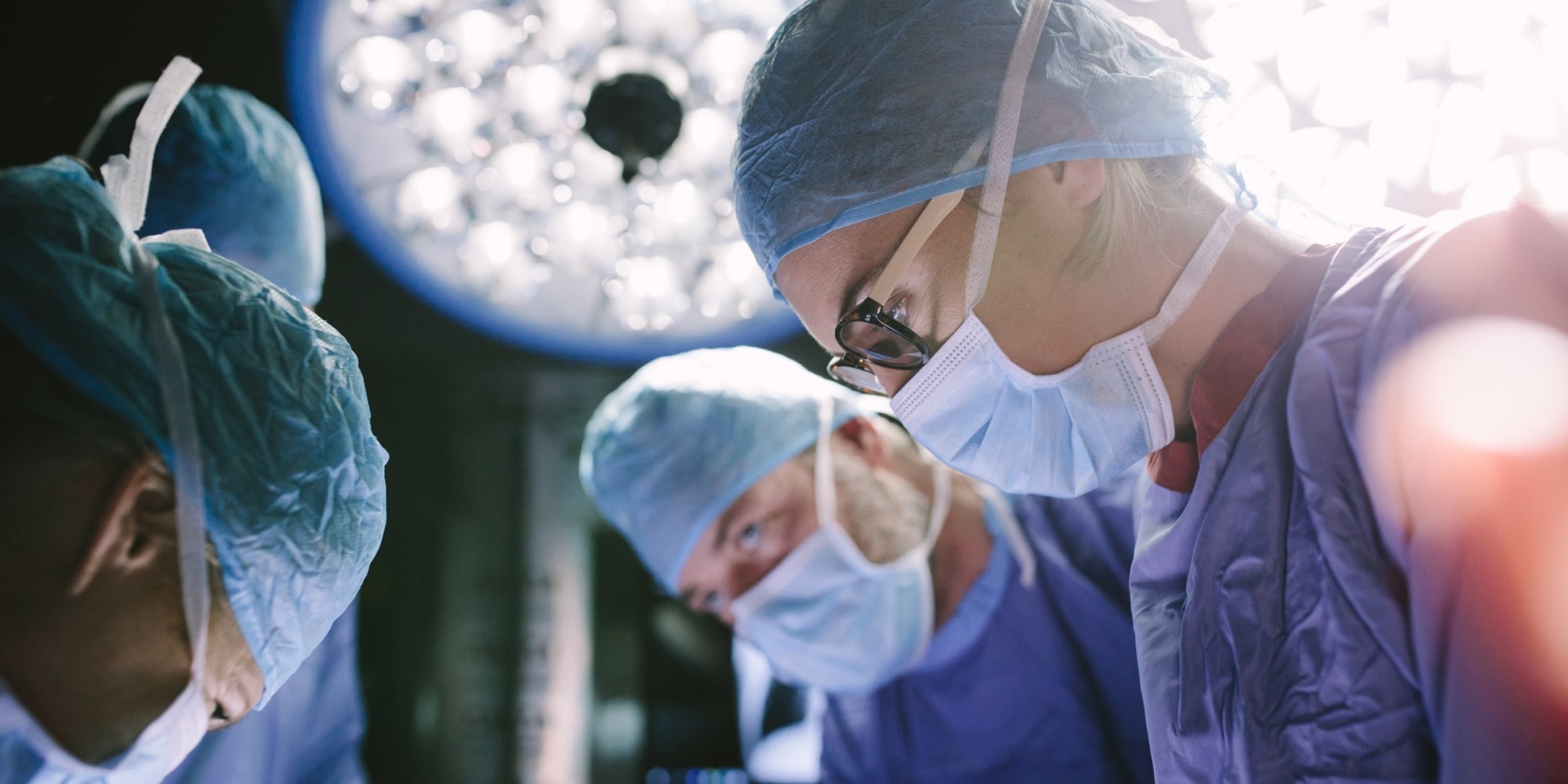 A surgical team at work in the operating room